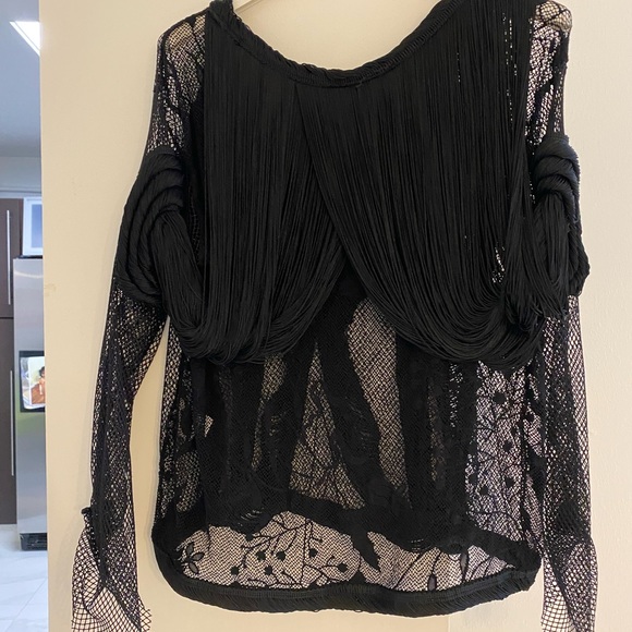 Denis Gagnon fish net and fringe top - Picture 4 of 4